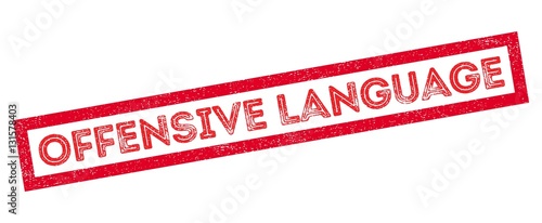 Offensive Language rubber stamp