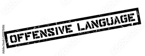Offensive Language rubber stamp