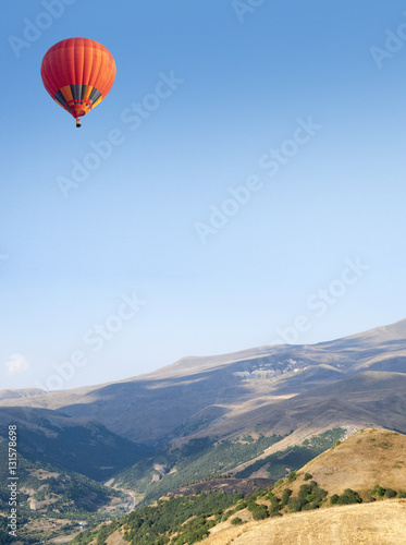 Balloon in armenian landscape