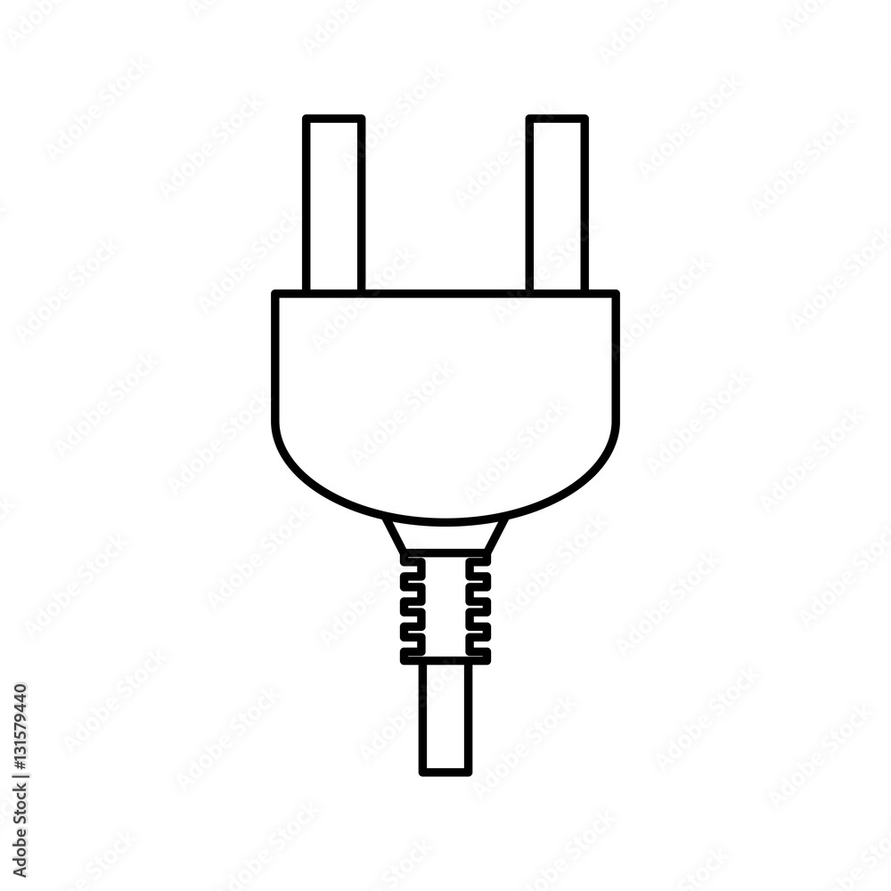wire cable energy plug icon vector illustration design