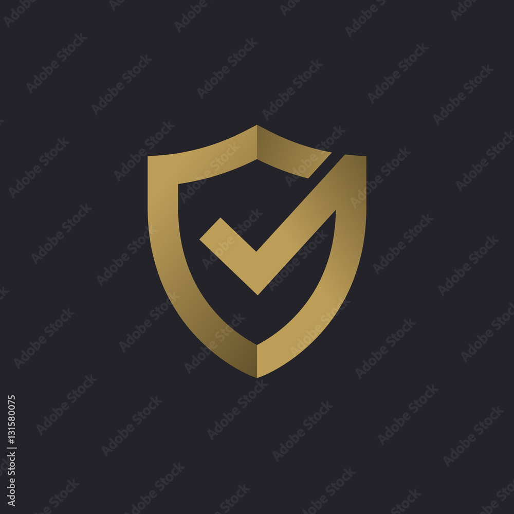 Shield check mark logo icon design template elements Shield check mark logo icon design template elements
