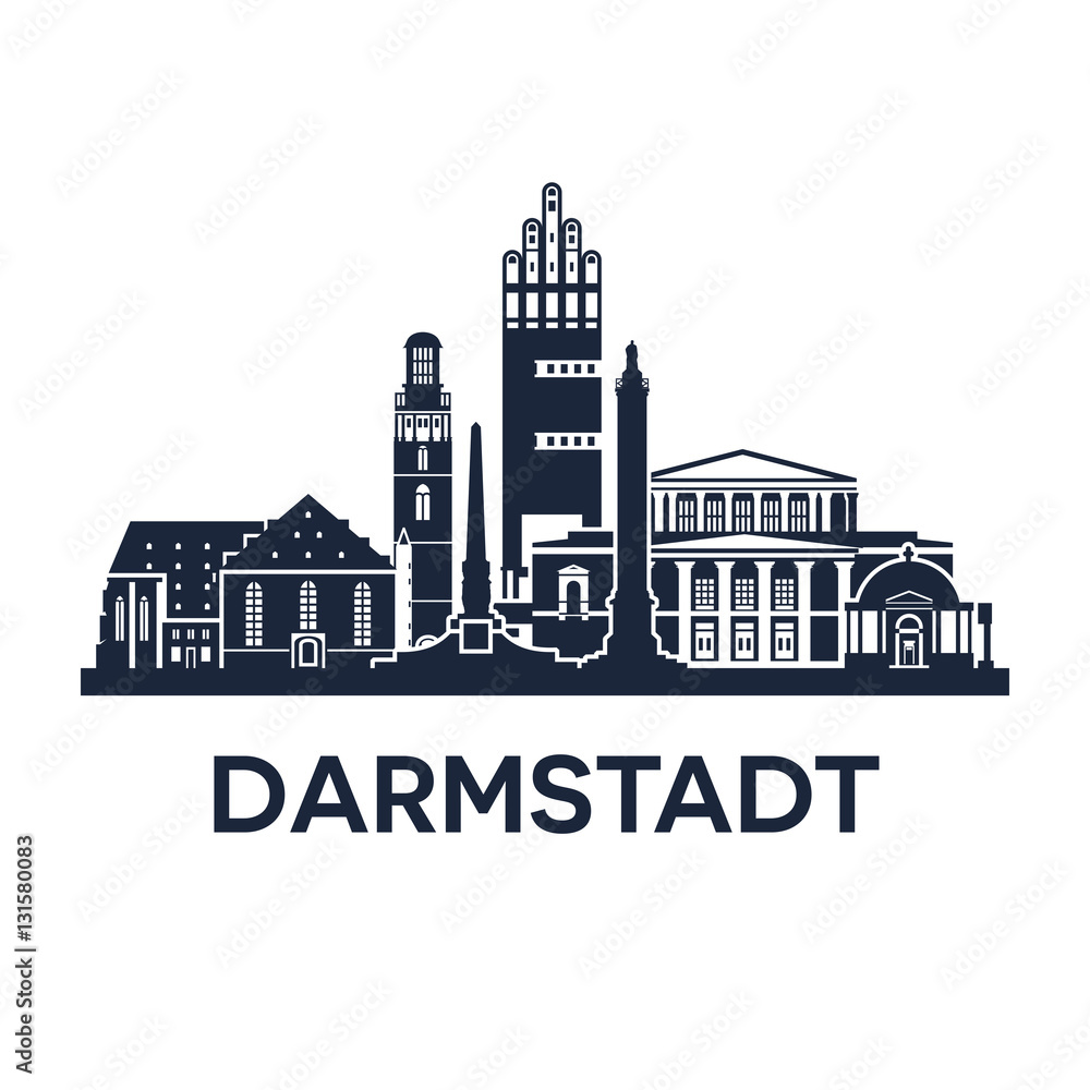 Darmstadt Skyline Emblem