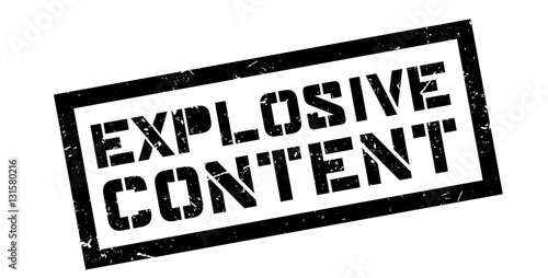 Explosive Content rubber stamp