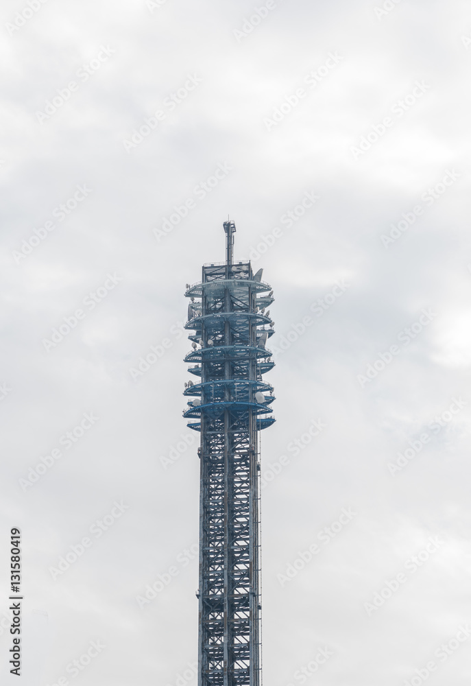 Close up antenna repeater tower
