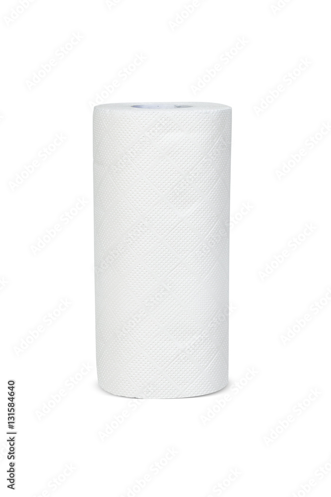 Paper towel roll, isolated on white Paper towel roll, isolated on white