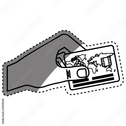 Bank credit card icon vector illustration graphic design