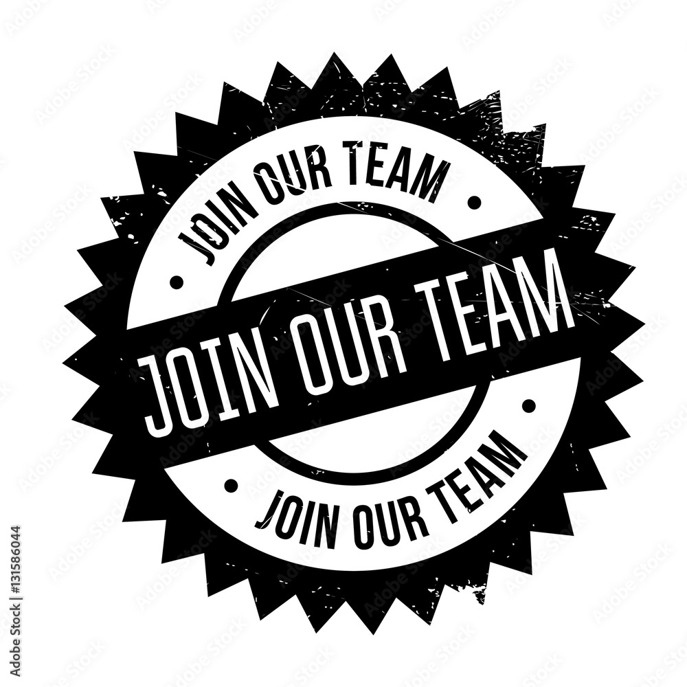 Join our team stamp. Grunge design with dust scratches. Effects can be easily removed for a clean, crisp look. Color is easily changed. Join our team stamp. Grunge design with dust scratches. Effects can be easily removed for a clean, crisp look. Color is easily changed.