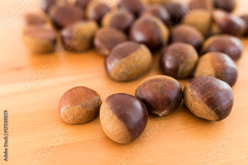 Heap of chestnut
