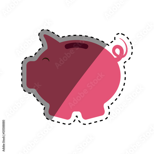 Piggy money savings icon vector illustration graphic design