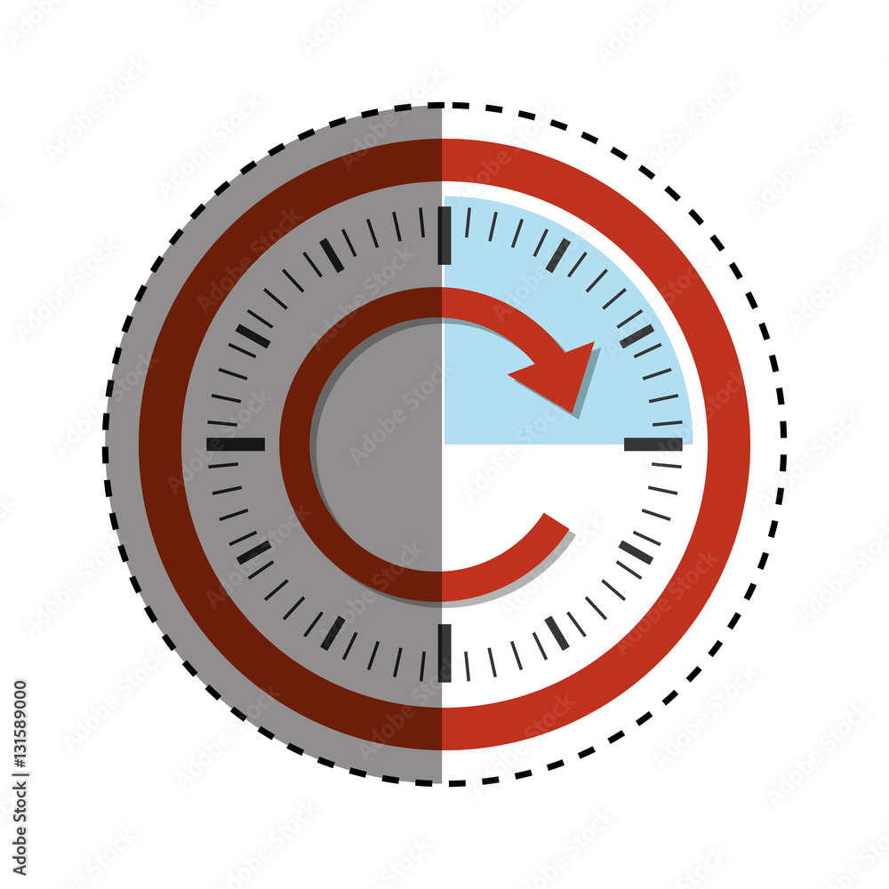 Time clock concept icon vector illustration graphic design Stock Vector ...