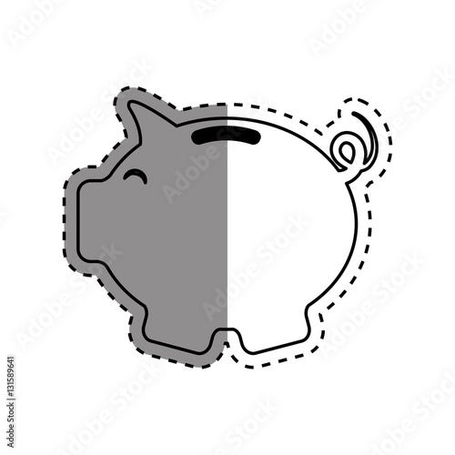 Piggy money savings icon vector illustration graphic design