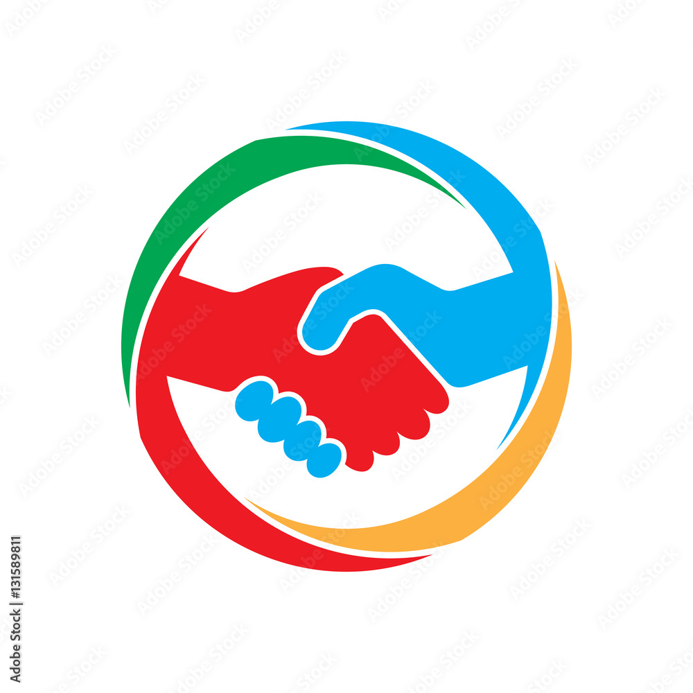Abstract handshake icon. Vector illustration. Abstract handshake icon. Vector illustration.