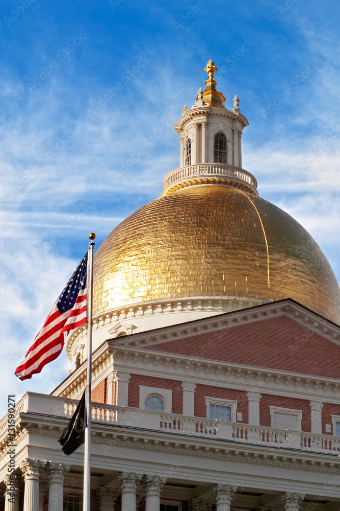Dome of Massachusetts State Capitol, Boston