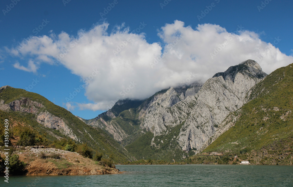 Obraz premium Lake Koman,Albanian
