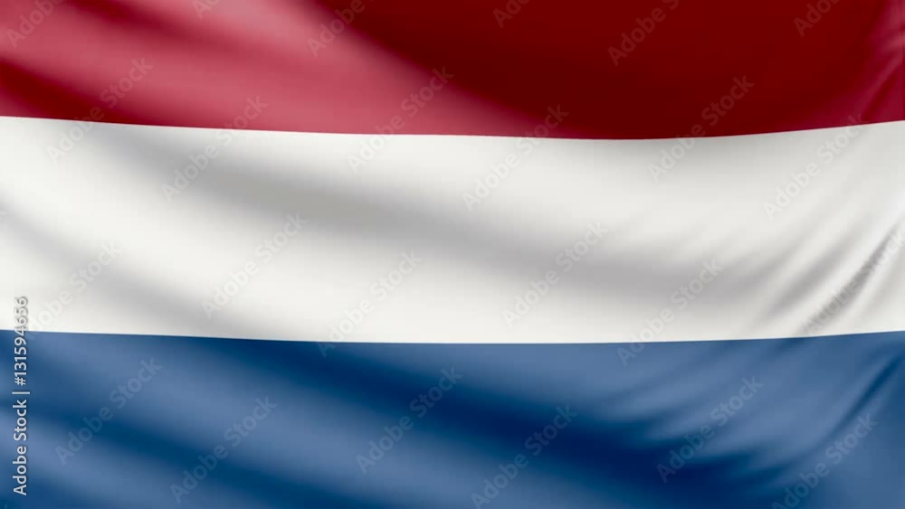 Realistic beautiful Netherlands flag 4k Realistic beautiful Netherlands flag 4k