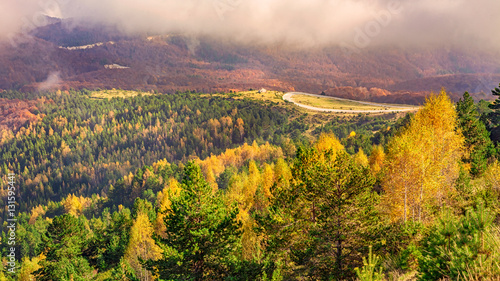 Low clouds on mountain Voras