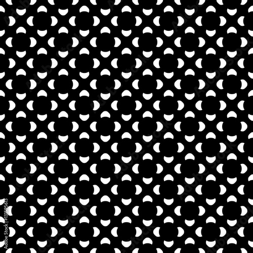 Vector monochrome seamless pattern. Abstract black   white texture with simple geometric figures. Endless dark background for tileable print  decoration  textile  fabric  cloth  furniture  digital