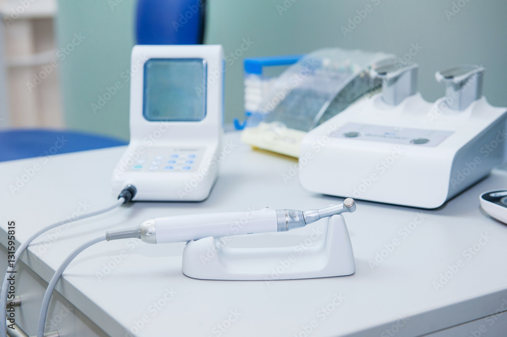Close up equipment in dentist's office. Dentistry Close up equipment in dentist's office. Dentistry