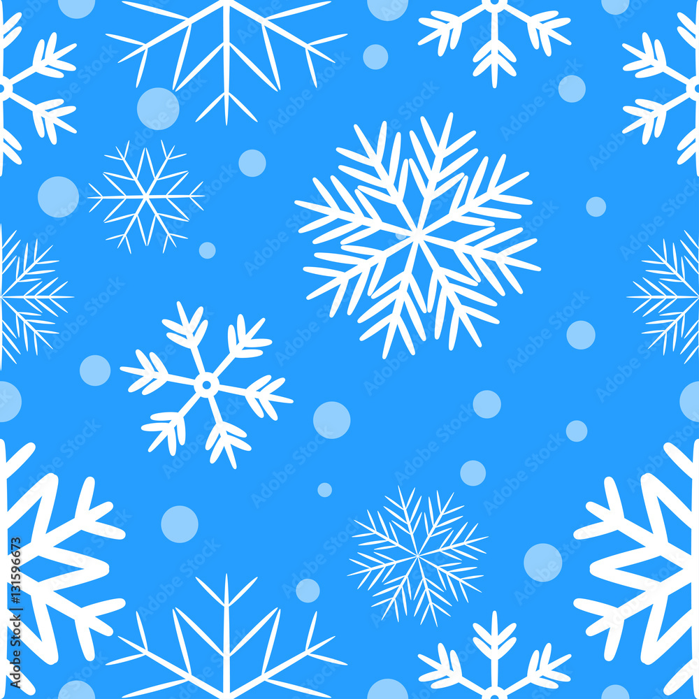 Simple seamless pattern with snowflakes Simple seamless pattern with snowflakes