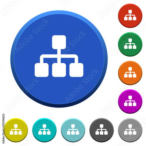 Network beveled buttons