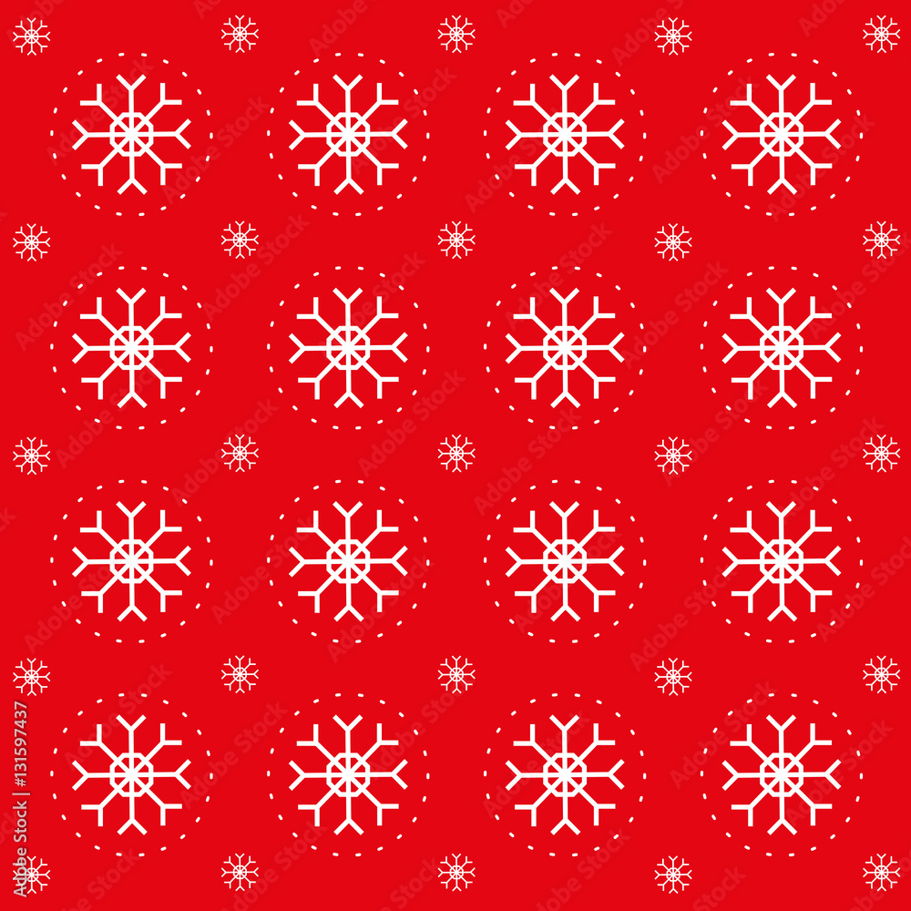 Christmas pattern with snowflakes vector