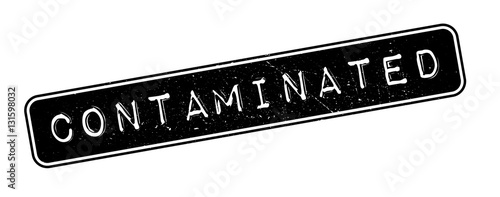Contaminated rubber stamp