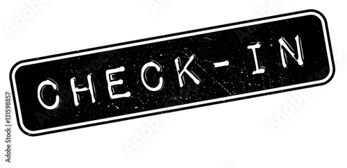 Check-in rubber stamp