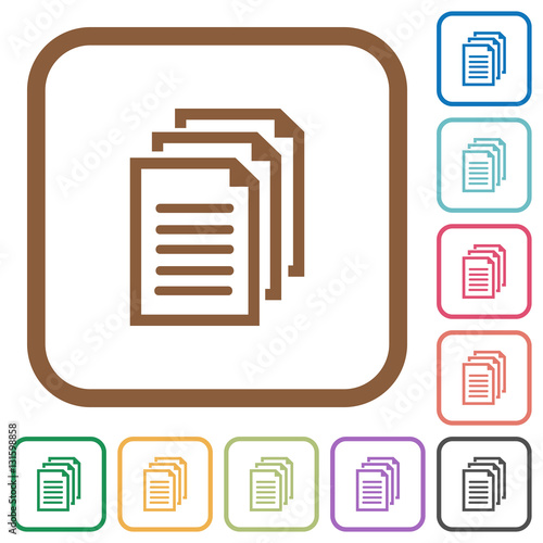 Documents simple icons