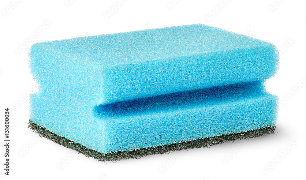 Sponge for washing dishes with felt horizontally Sponge for washing dishes with felt horizontally