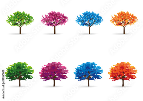 Tree colorful seasons