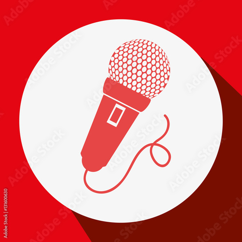 microphone blue background speak talk audio vector illustration