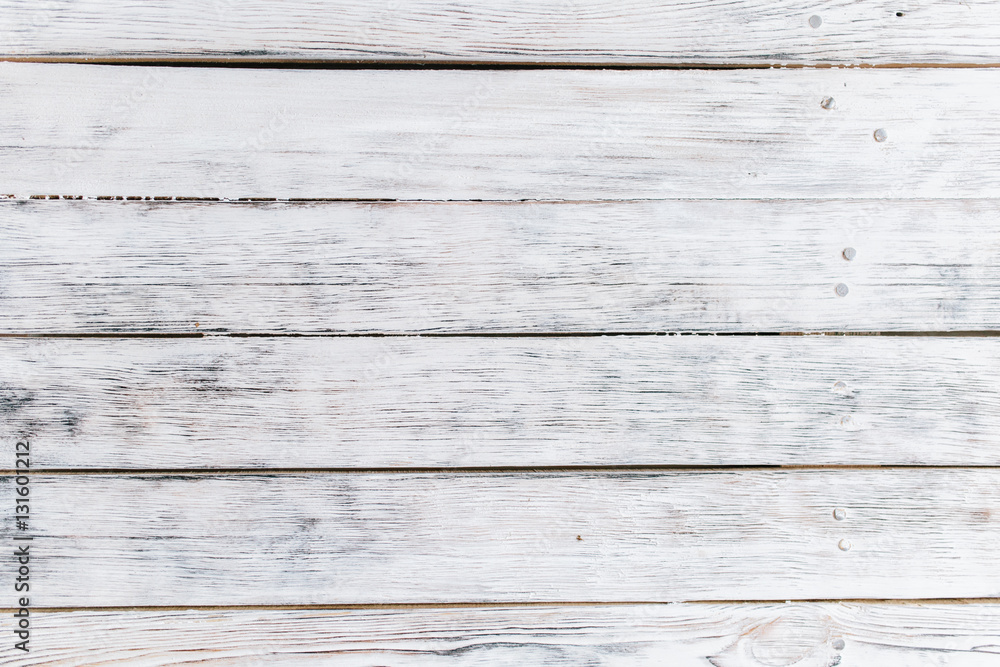 Obraz premium white vintage Wood Texture Background. MOCK-UP, closeup nails wi