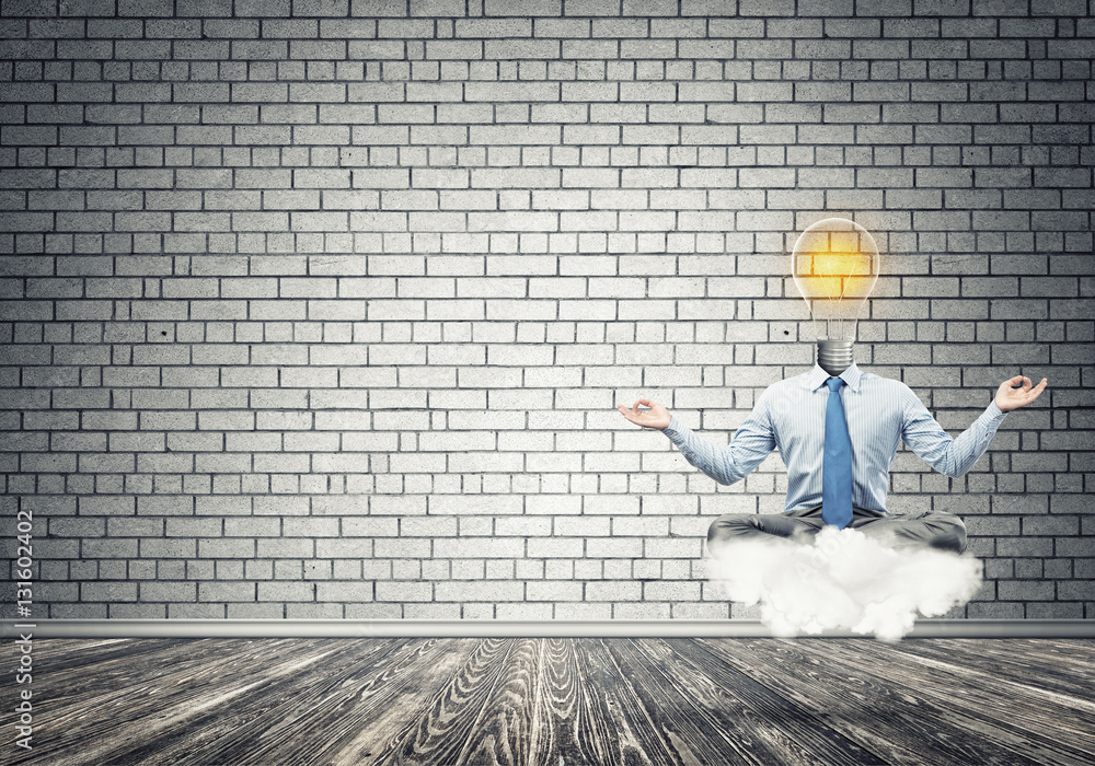 Businessman relaxing and waiting for inspiration Businessman relaxing and waiting for inspiration