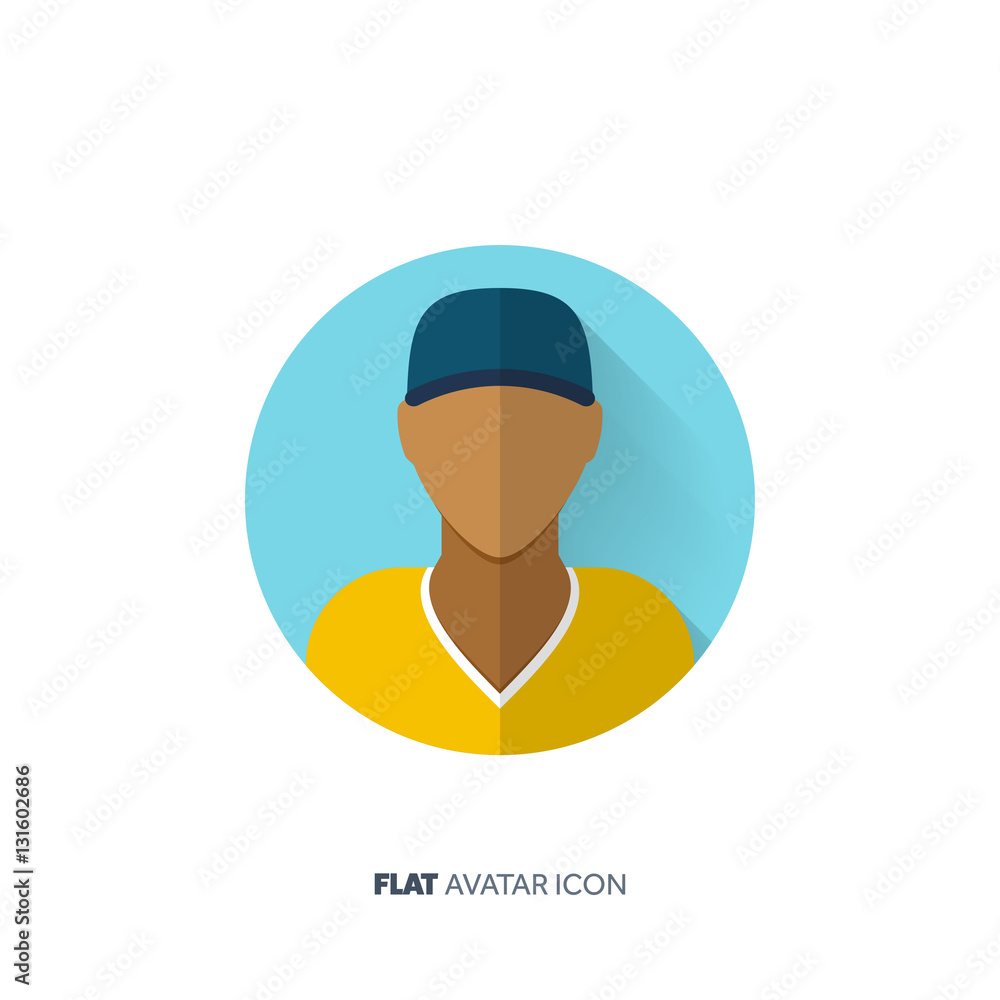 Avatar in a flat style. Person. Social media. Teenager. Male or female face. Avatar in a flat style. Person. Social media. Teenager. Male or female face.