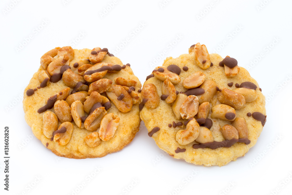 Cookies nuts on the isolated on white background. Cookies nuts on the isolated on white background.