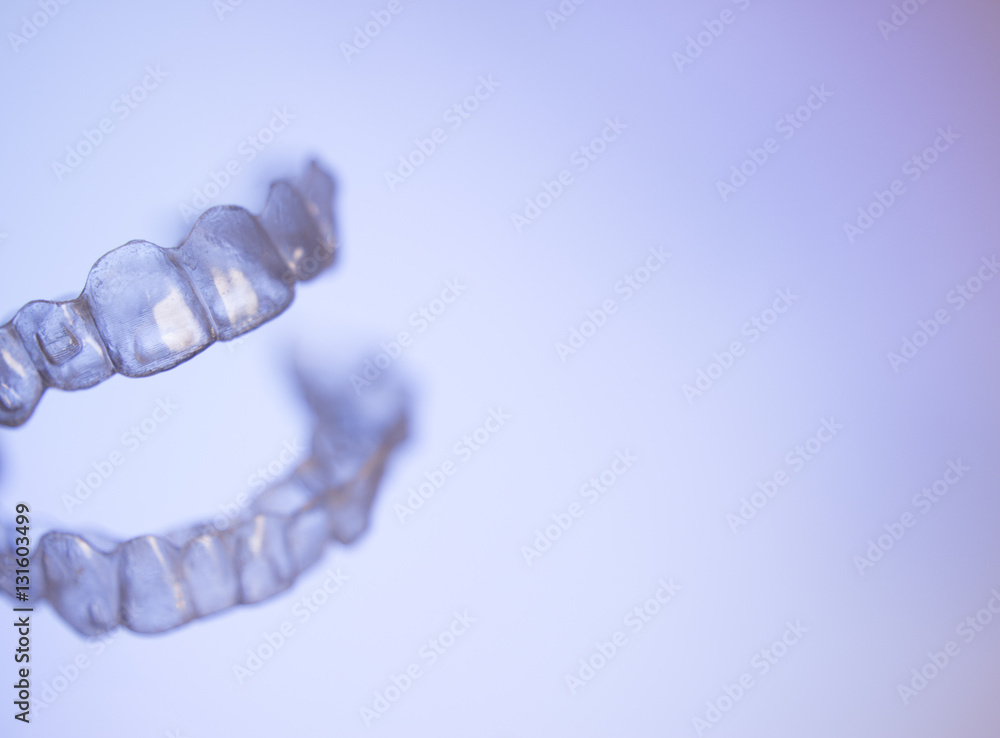 Fototapeta premium Dental orthodontic invisible teeth correction