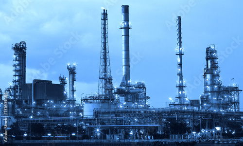 oil refinery industry in metalic color style use as metal style