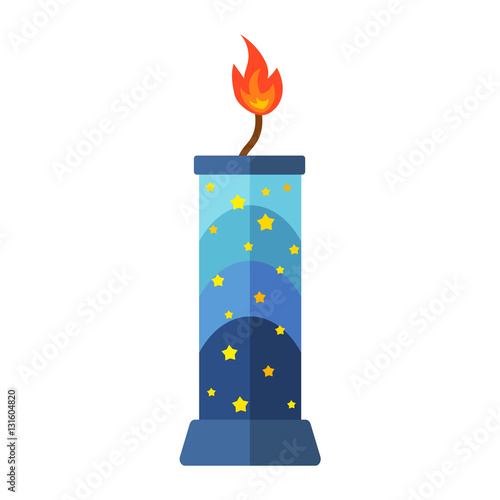 Pyrotechnics and fireworks vector.