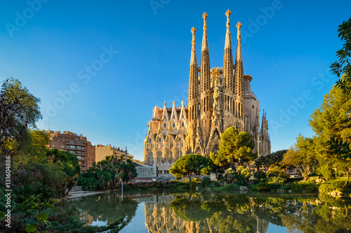 Sagrada Familia in Barcelona, Spain Fototapet