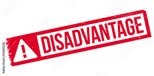 Disadvantage rubber stamp. Grunge design with dust scratches. Effects can be easily removed for a clean, crisp look. Color is easily changed.