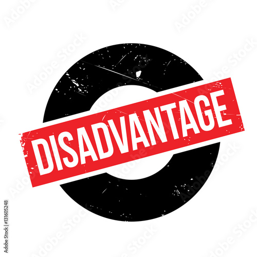 Disadvantage rubber stamp. Grunge design with dust scratches. Effects can be easily removed for a clean, crisp look. Color is easily changed.