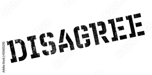 Disagree rubber stamp. Grunge design with dust scratches. Effects can be easily removed for a clean, crisp look. Color is easily changed.