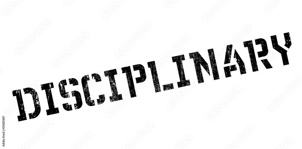Disciplinary rubber stamp. Grunge design with dust scratches. Effects can be easily removed for a clean, crisp look. Color is easily changed. Disciplinary rubber stamp. Grunge design with dust scratches. Effects can be easily removed for a clean, crisp look. Color is easily changed.