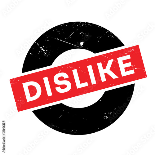 Dislike rubber stamp. Grunge design with dust scratches. Effects can be easily removed for a clean, crisp look. Color is easily changed.