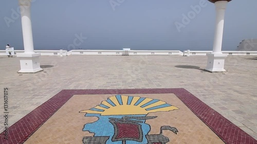 Popular geologic tourist attraction near Tangier city in Morocco, called The Caves of Hercules, this is entrance to the caves.