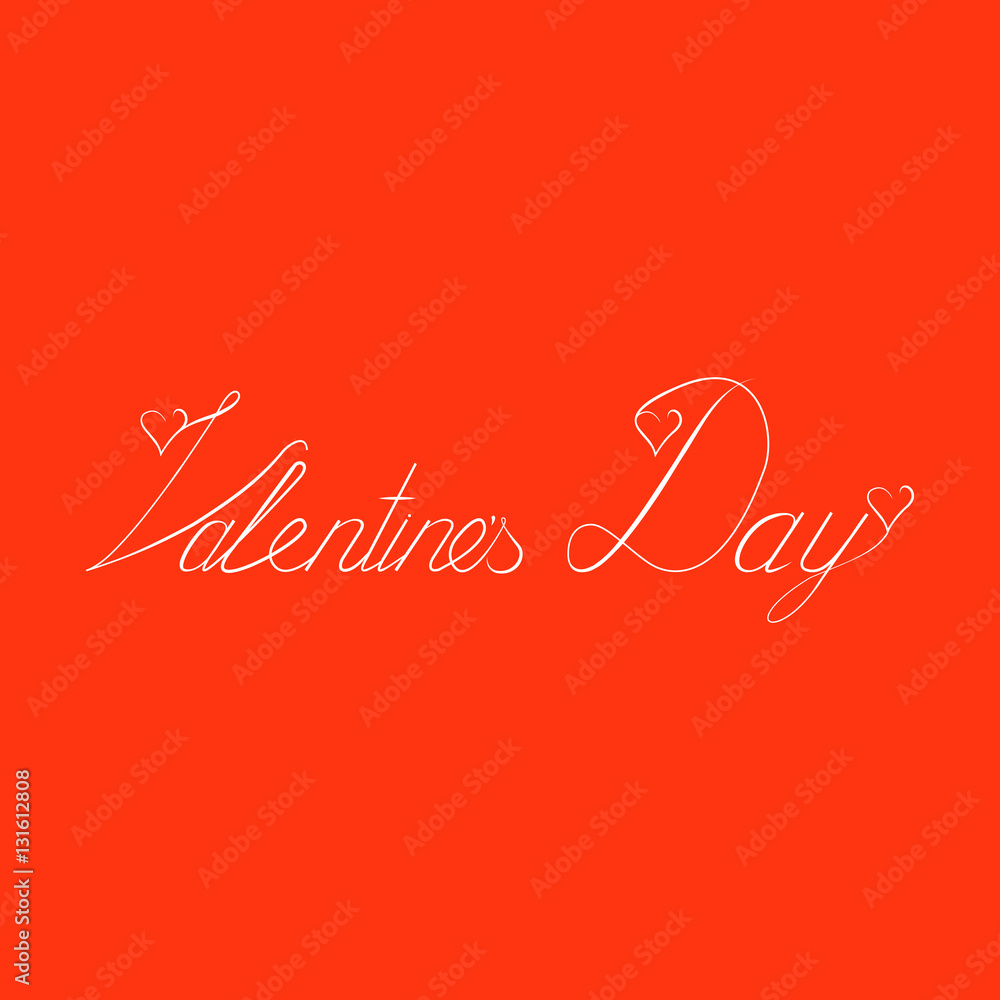 Valentine day hand lettering, handmade ink calligraphy scalable and editable vector illustration Valentine day hand lettering, handmade ink calligraphy scalable and editable vector illustration