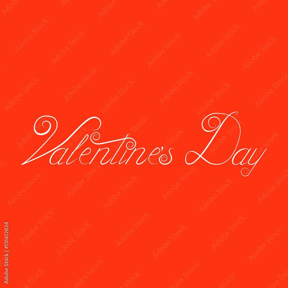 Valentine day hand lettering, handmade ink calligraphy scalable and editable vector illustration Valentine day hand lettering, handmade ink calligraphy scalable and editable vector illustration