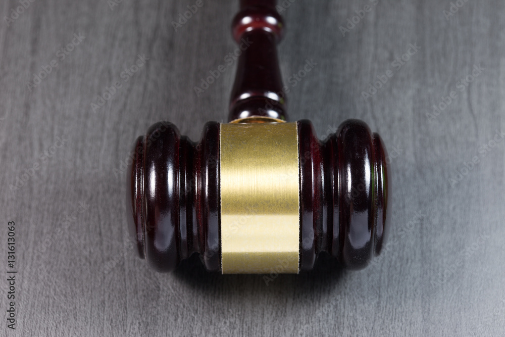 Law gavel on black leather cover book Law gavel on black leather cover book