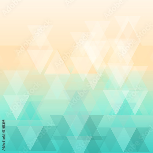 Vector of Polygonal background, summer pattern with trendy color.