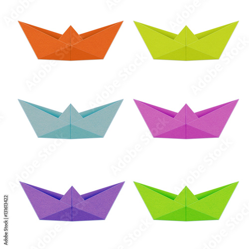Origami boat paper art